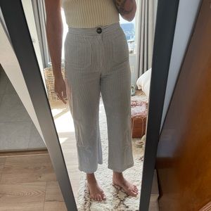 Lykke Wullf Pinstripe cropped flare Pant